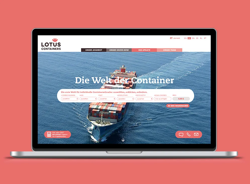 LOTUS Containers Cloud CRM dashboard